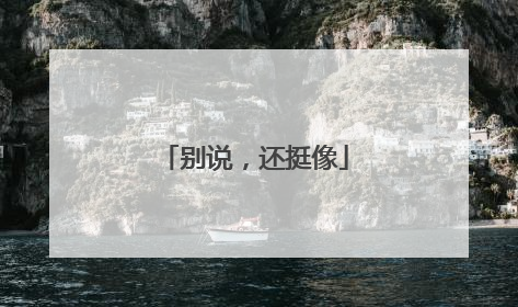 别说，还挺像