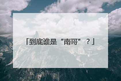 到底谁是“南哥”？