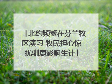 北约频繁在芬兰牧区演习 牧民担心惊扰驯鹿影响生计