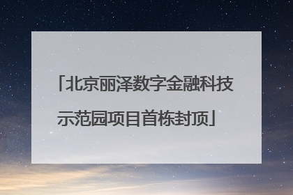 北京丽泽数字金融科技示范园项目首栋封顶