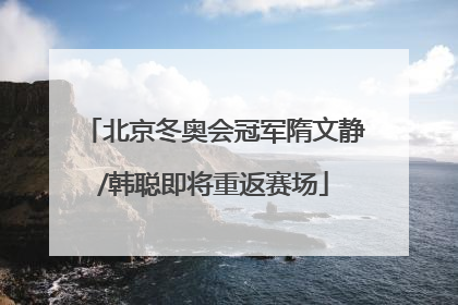 北京冬奥会冠军隋文静/韩聪即将重返赛场
