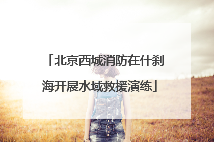 北京西城消防在什刹海开展水域救援演练