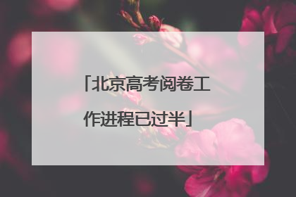 北京高考阅卷工作进程已过半