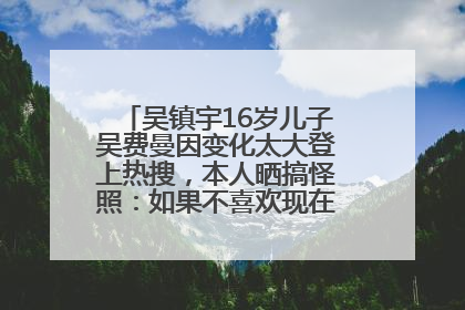 吴镇宇16岁儿子吴费曼因变化太大登上热搜，本人晒搞怪照：如果不喜欢现在的我可以离开