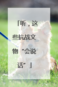 听，这些抗战文物“会说话”