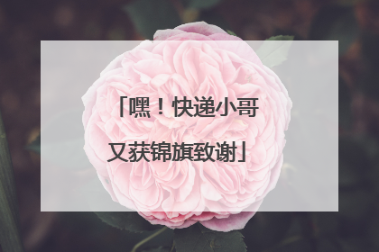 嘿！快递小哥又获锦旗致谢