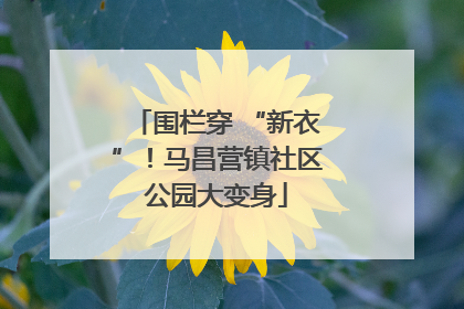 围栏穿 “新衣”！马昌营镇社区公园大变身
