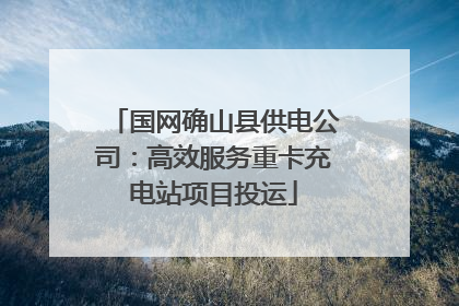 国网确山县供电公司：高效服务重卡充电站项目投运