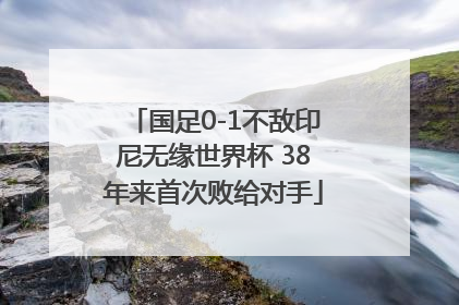 国足0-1不敌印尼无缘世界杯 38年来首次败给对手