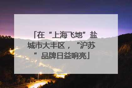 在“上海飞地”盐城市大丰区，“沪苏”品牌日益响亮