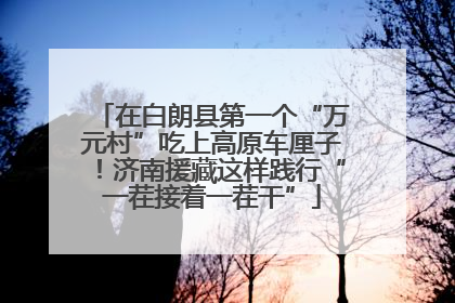 在白朗县第一个“万元村”吃上高原车厘子！济南援藏这样践行“一茬接着一茬干”