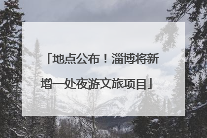 地点公布！淄博将新增一处夜游文旅项目