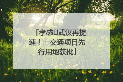 孝感⇋武汉再提速！一交通项目先行用地获批