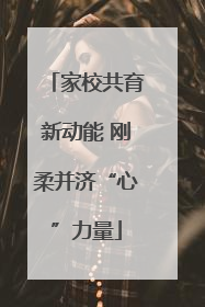 家校共育新动能 刚柔并济“心”力量