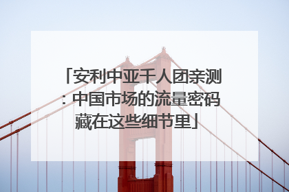 安利中亚千人团亲测：中国市场的流量密码 藏在这些细节里