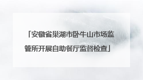 安徽省巢湖市卧牛山市场监管所开展自助餐厅监督检查