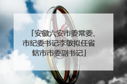 安徽六安市委常委、市纪委书记李敏拟任省辖市市委副书记
