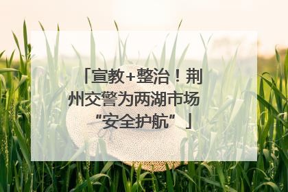 宣教+整治！荆州交警为两湖市场“安全护航”