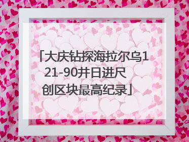 大庆钻探海拉尔乌121-90井日进尺 创区块最高纪录