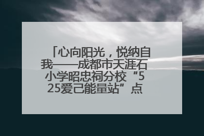 心向阳光，悦纳自我——成都市天涯石小学昭忠祠分校“525爱己能量站”点亮孩子心灵之旅