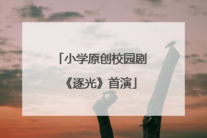 小学原创校园剧《逐光》首演