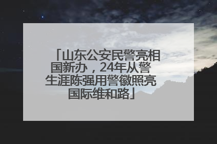 山东公安民警亮相国新办，24年从警生涯陈强用警徽照亮国际维和路