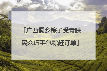广西侗乡粽子受青睐 民众巧手包粽赶订单