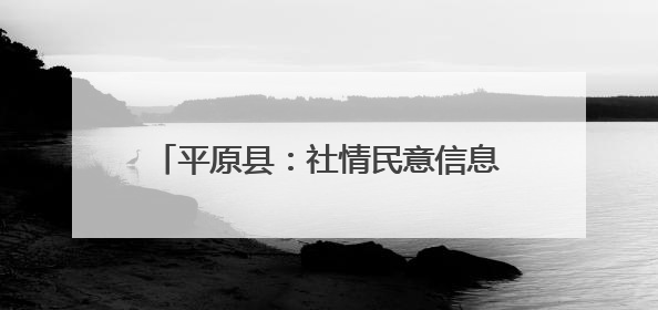 平原县：社情民意信息助力通信信号“升格” 群众幸福“满格”