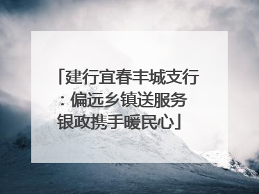 建行宜春丰城支行：偏远乡镇送服务 银政携手暖民心