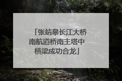 张靖皋长江大桥南航道桥南主塔中横梁成功合龙