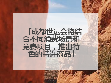 成都世运会将结合不同消费场景和竞赛项目，推出特色的特许商品