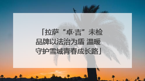 拉萨“卓·吉”未检品牌以法治为盾 温暖守护雪域青春成长路
