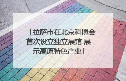 拉萨市在北京科博会首次设立独立展馆 展示高原特色产业