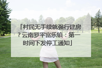 村民无手续就强行建房？云南罗平富乐镇：第一时间下发停工通知