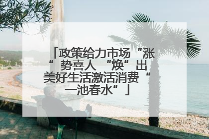 政策给力市场“涨”势喜人 “焕”出美好生活激活消费“一池春水”