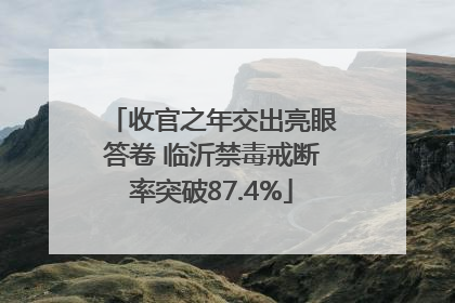收官之年交出亮眼答卷 临沂禁毒戒断率突破87.4%