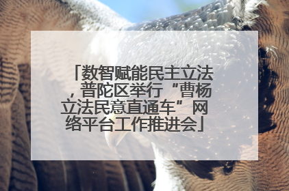 数智赋能民主立法，普陀区举行“曹杨立法民意直通车”网络平台工作推进会