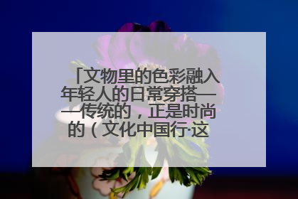 文物里的色彩融入年轻人的日常穿搭——传统的，正是时尚的（文化中国行·这些美 很中国）