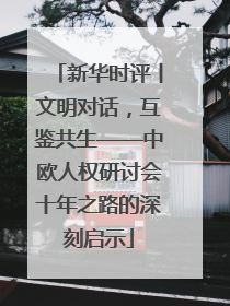 新华时评丨文明对话，互鉴共生——中欧人权研讨会十年之路的深刻启示