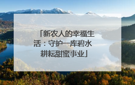 新农人的幸福生活：守护一库碧水 耕耘甜蜜事业
