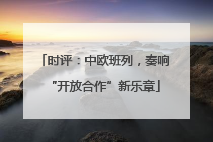 时评：中欧班列，奏响“开放合作”新乐章