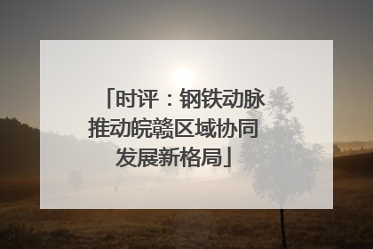 时评：钢铁动脉推动皖赣区域协同发展新格局