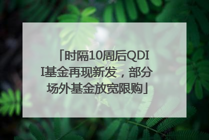 时隔10周后QDII基金再现新发，部分场外基金放宽限购
