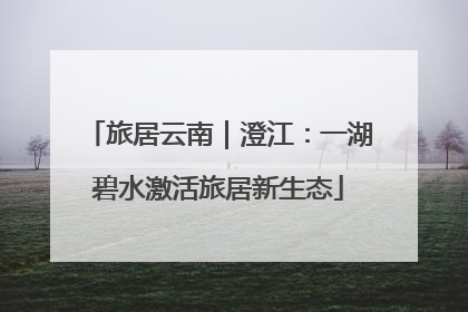 旅居云南｜澄江：一湖碧水激活旅居新生态