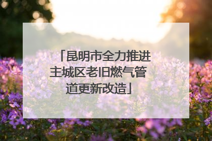 昆明市全力推进主城区老旧燃气管道更新改造