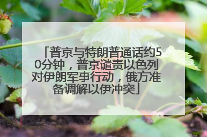 普京与特朗普通话约50分钟，普京谴责以色列对伊朗军事行动，俄方准备调解以伊冲突