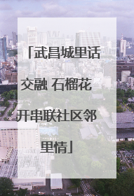 武昌城里话交融 石榴花开串联社区邻里情
