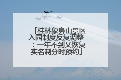 桂林象鼻山景区入园制度反复调整：一年不到又恢复实名制分时预约