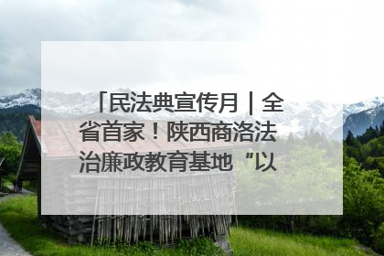 民法典宣传月｜全省首家！陕西商洛法治廉政教育基地“以案说纪”润人心