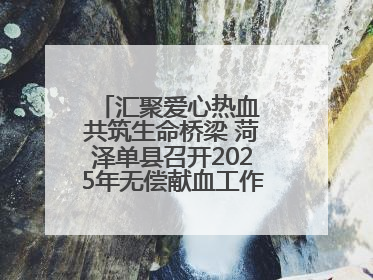 汇聚爱心热血 共筑生命桥梁 菏泽单县召开2025年无偿献血工作启动仪式